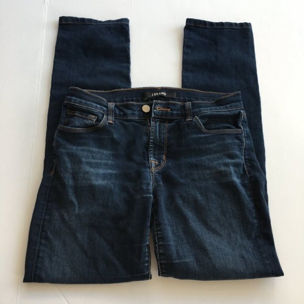 J Brand Mid Rise Rail Skinny Ankle Jeans Atlantis View 2